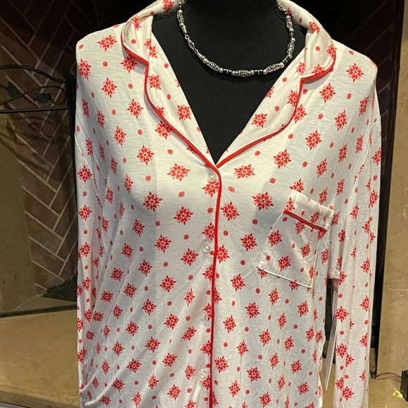Nordstrom Rack Other - 12.4.23-6 Nordstrom Rack NWT Snowflake pajama top size M